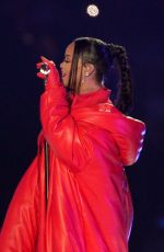 RIHANNA Performs at Superbowl LVII Halftime Show in Glendale 02/12/2023