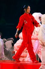 RIHANNA Performs at Superbowl LVII Halftime Show in Glendale 02/12/2023