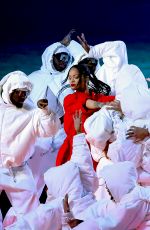 RIHANNA Performs at Superbowl LVII Halftime Show in Glendale 02/12/2023