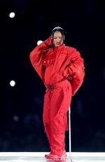 RIHANNA Performs at Superbowl LVII Halftime Show in Glendale 02/12/2023