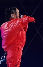 RIHANNA Performs at Superbowl LVII Halftime Show in Glendale 02/12/2023