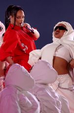 RIHANNA Performs at Superbowl LVII Halftime Show in Glendale 02/12/2023