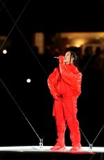 RIHANNA Performs at Superbowl LVII Halftime Show in Glendale 02/12/2023