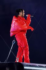 RIHANNA Performs at Superbowl LVII Halftime Show in Glendale 02/12/2023