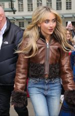 SABRINA CARPENTER Arrives at BBC Radio 1 in London 02/23/2023