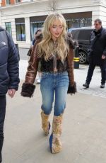 SABRINA CARPENTER Arrives at BBC Radio 1 in London 02/23/2023