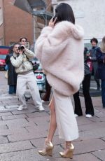 SARA SAMPAIO Arrives at 2023 Missoni Fall Show at Milan Fashion Week 02/25/2023
