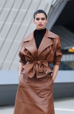 SARA SAMPAIO Arrives at Alberta Ferretti Show at Milan Fashion Week 02/22/2023