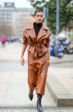SARA SAMPAIO Arrives at Alberta Ferretti Show at Milan Fashion Week 02/22/2023