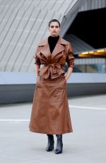 SARA SAMPAIO Arrives at Alberta Ferretti Show at Milan Fashion Week 02/22/2023