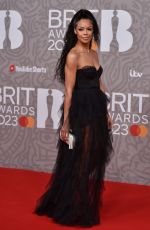 SARAH JANE CRAWFORD at Brit Awards 2023 at O2 Arena in London 02/11/2023