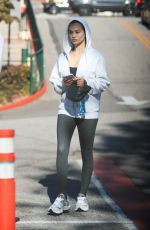 SHANINA SHAIK Heading to Hot Pilates Class in West Hollywood 01/31/2023