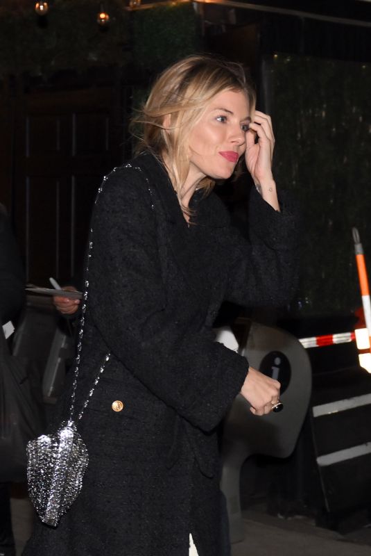 SIENNA MILLER Arrives at Opening of Caviar Kaspia at Mark Hotel in New York 02/10/2023
