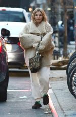 SIENNA MILLER Leaves a Nail Salon in New York 02/07/2023