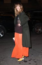 SUKI WATERHOUSE Arrives at Tory Burch Fashion Show in New York 02/13/2023