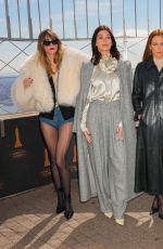 SUKI WATERHOUSE, CAMILA MORRONE and RILEY KEOUGH at Empire State Building in New York 02/27/2023