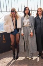 SUKI WATERHOUSE, CAMILA MORRONE and RILEY KEOUGH at Empire State Building in New York 02/27/2023