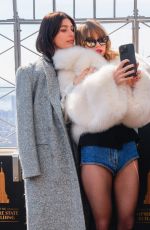 SUKI WATERHOUSE, CAMILA MORRONE and RILEY KEOUGH at Empire State Building in New York 02/27/2023