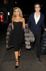 TALLIA STORM Out for Dinner with Her Brother Johny Hartmann at Nusr-Et Steakhouse in London 02/18/2023