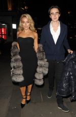 TALLIA STORM Out for Dinner with Her Brother Johny Hartmann at Nusr-Et Steakhouse in London 02/18/2023