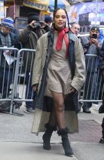 TESSA THOMPSON Leaves Good Morning America in New York 02/23/2023