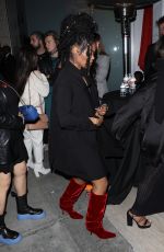 TEYANA TAYLOR Arrives at Post Grammy Party at Mr Brainwash Art Museum in Beverly Hills 02/05/2023