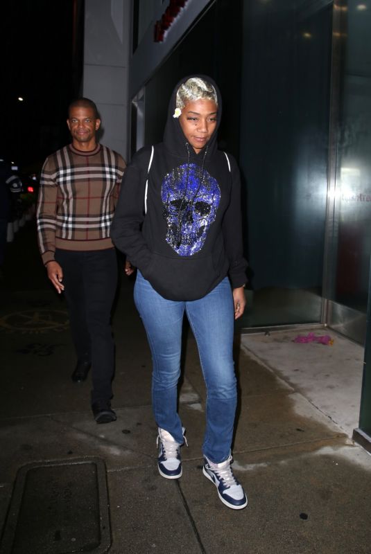 TIFFANY HADDISH Leaves Paris Hilton