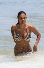 TINA KUNAKEY in Bikini at a Beach with Friends in Rio de Janeiro 02/11/2023