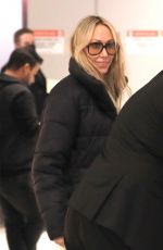TISH and BRANDY CYRUS with Their Service Dog Arrives in Los Angeles 02/03/2023
