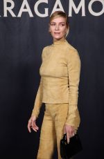 UMA THURMAN at Salvatore Ferragamo Fashion Show in Milan 02/25/2023