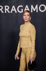 UMA THURMAN at Salvatore Ferragamo Fashion Show in Milan 02/25/2023