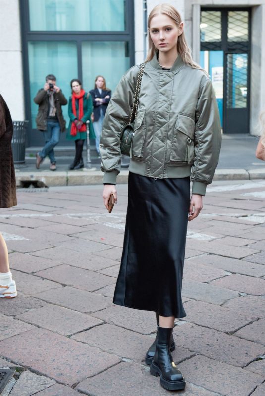 VALERIA BULDINI Arrivies at Missoni Fall Show at Milan Fashion Week 02/25/2023