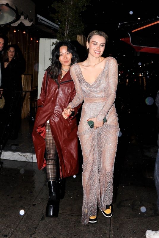 WALLIS DAY Leaves Nice Guy Restaurant with a Friend in West Hollywood 02/24/2023