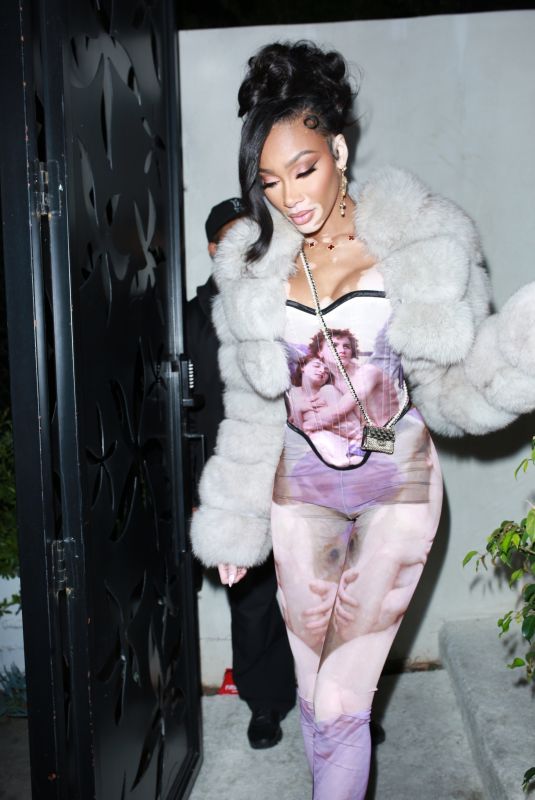 WINNIE HARLOW Arrives at a Grammy Party at a Private Residence in Los Angeles 02/03/2023
