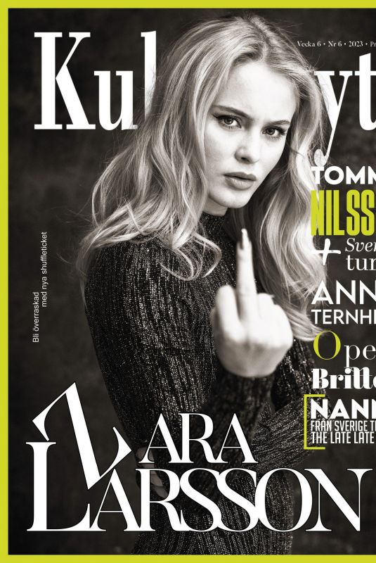 ZARA LARSSON in Kulturnytt Magazine, February 2023