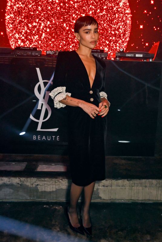 ZOE KRAVITZ at YSL Beaute Black Opium Event in London 02/07/2023
