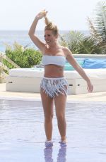 AISLEYNE HORGAN WALLACE in Bikini at a Pool in Cancun 03/26/2023