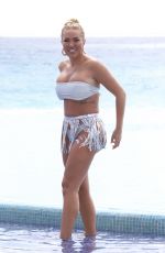 AISLEYNE HORGAN WALLACE in Bikini at a Pool in Cancun 03/26/2023