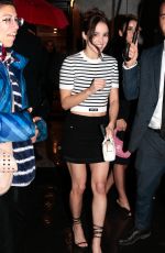 ALBA BAPTISTA Leaves Miu-miu Party at Gigi Restaurant in Paris 03/07/2023