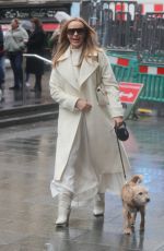 AMANDA HOLDEN Leaves Heart Radio with Her Dog Rudie in London 03/17/2023