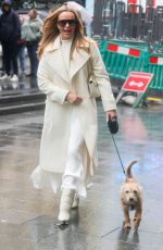 AMANDA HOLDEN Leaves Heart Radio with Her Dog Rudie in London 03/17/2023
