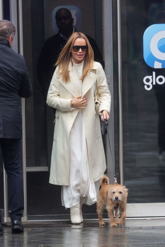 AMANDA HOLDEN Leaves Heart Radio with Her Dog Rudie in London 03/17/2023