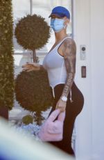 AMBER ROSE Leaves Epione Skin Care Clinic in Beverly Hills 03/27/2023