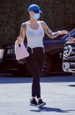 AMBER ROSE Leaves Epione Skin Care Clinic in Beverly Hills 03/27/2023