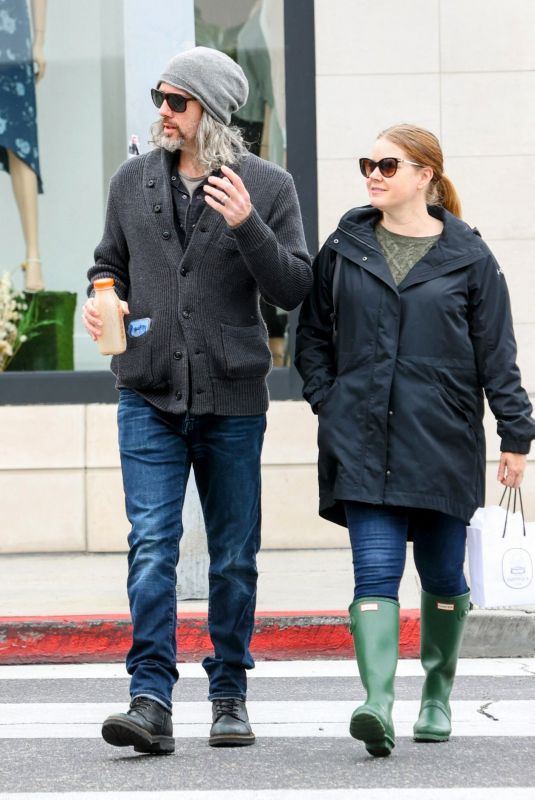 AMY ADAMS and Darren Le Gallo Out Shopping in Beverly Hills 03/21/2023