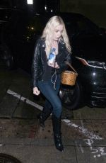 ASHLEY BENSON Out for Dinner at Craig