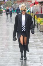 ASHLEY ROBERTS Arrives at Heart Radio in London 03/22/2023