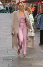 ASHLEY ROBERTS Arrives at Heart Radio in London 03/23/2023