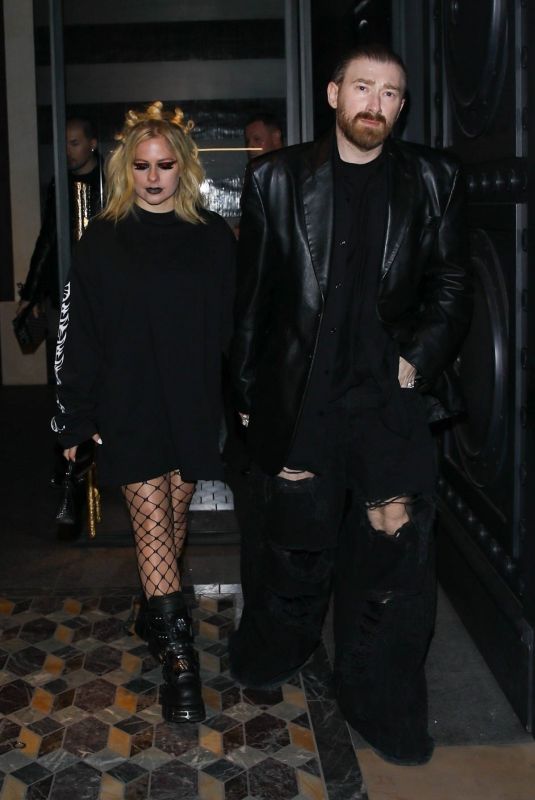 AVRIL LAVIGNE and Guram Gvasalia Night Out at Paris Fashion Week 03/03/2023