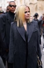 AVRIL LAVIGNE Arrive at Lanvin Show at Paris Fashion Week 03/05/2023